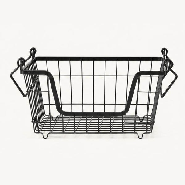 Stackable Black Wire Basket Small