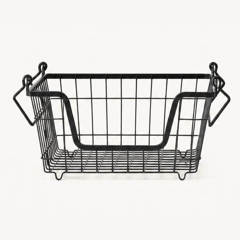 Stackable Black Wire Basket Small