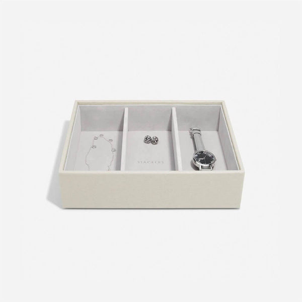 Stackers Classic 3 Compartment Deep Jewellery Tray Oatmeal