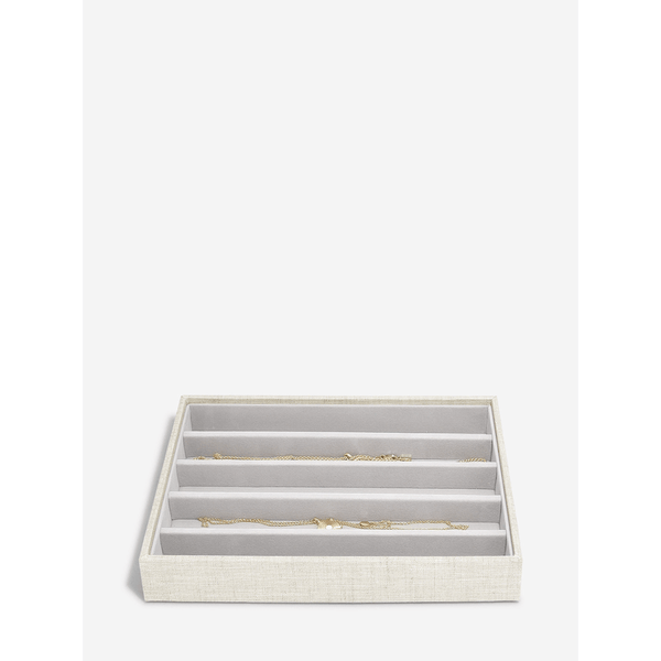 Stackers Classic 5 Section Necklace Layer Oatmeal Linen