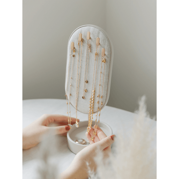 Stackers Tilted Jewellery Stand Oatmeal Linen