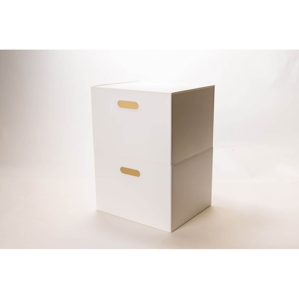 Staco Stacking &amp; Collapsible Storage Box with Lid Large - WARDROBE - Storage - Soko and Co