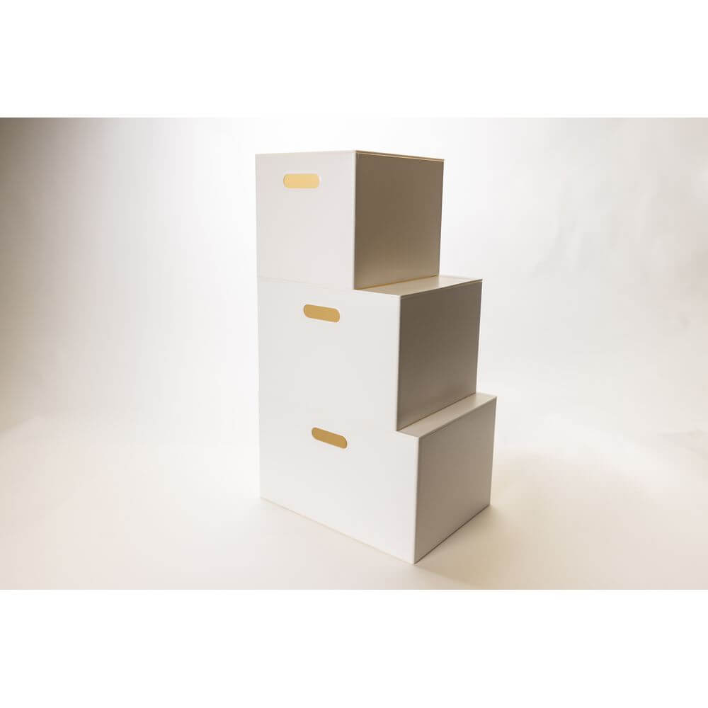 Staco Stacking & Collapsible Storage Box with Lid Medium - WARDROBE - Storage - Soko and Co