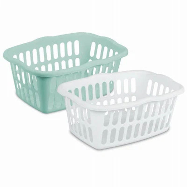 Sterilite 53L Laundry Basket Aqua/White