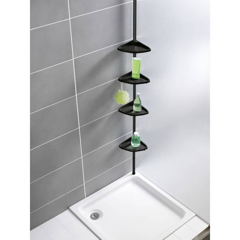 Telescopic Corner Shower Caddy Black - BATHROOM - Shower Caddies - Soko and Co
