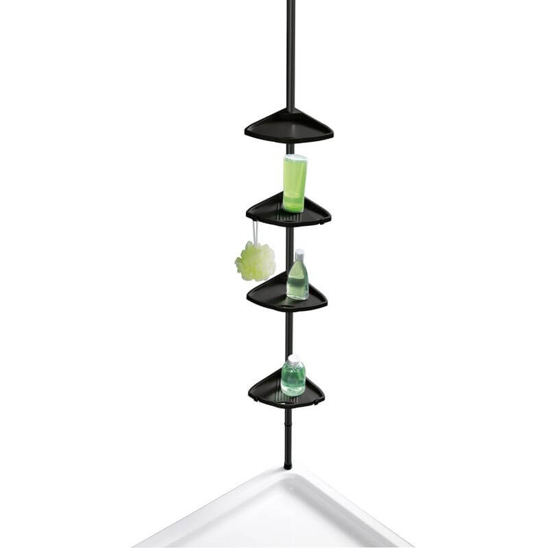 Telescopic Corner Shower Caddy Black - BATHROOM - Shower Caddies - Soko and Co