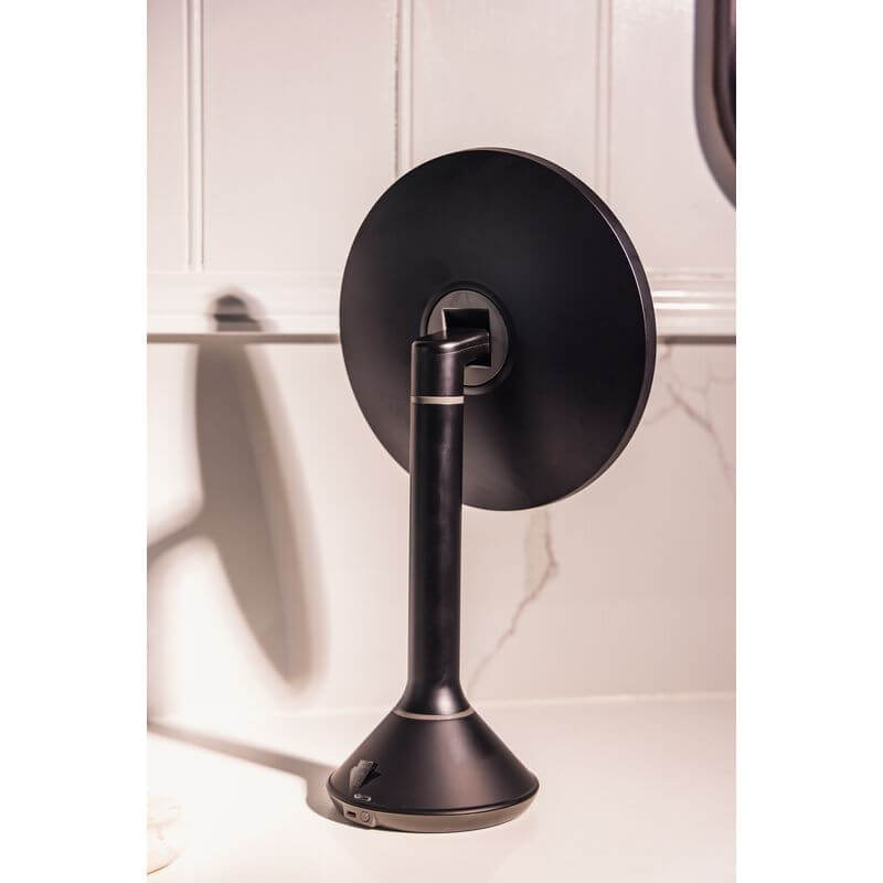 The Opal Freestanding LED 5x Magnified Mirror Black - BATHROOM - Mirrors - Soko and Co
