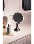 The Opal Freestanding LED 5x Magnified Mirror Black - BATHROOM - Mirrors - Soko and Co