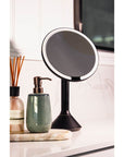 The Opal Freestanding LED 5x Magnified Mirror Black - BATHROOM - Mirrors - Soko and Co