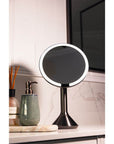 The Opal Freestanding LED 5x Magnified Mirror Gun Metal - BATHROOM - Mirrors - Soko and Co
