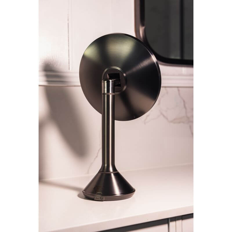 The Opal Freestanding LED 5x Magnified Mirror Gun Metal - BATHROOM - Mirrors - Soko and Co