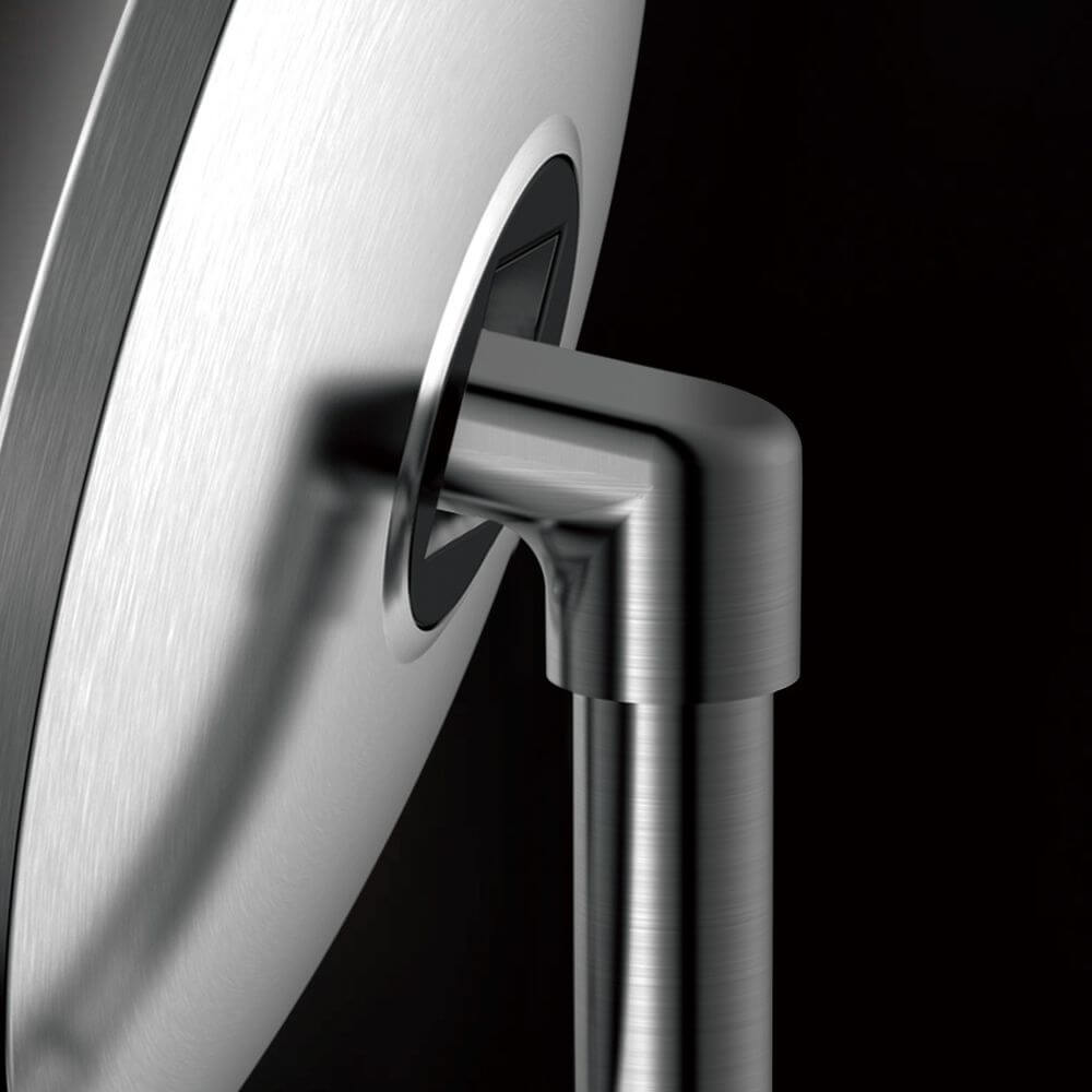 The Opal Freestanding LED 5x Magnified Mirror Gun Metal - BATHROOM - Mirrors - Soko and Co