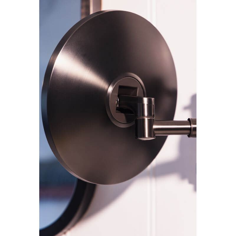 The Opal Wall-Mounted LED 5x Magnified Mirror Gun Metal - BATHROOM - Mirrors - Soko and Co