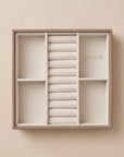 Atelier Stacking Jewellery Tray Set with Lid Taupe - WARDROBE - Jewellery Storage - Soko and Co