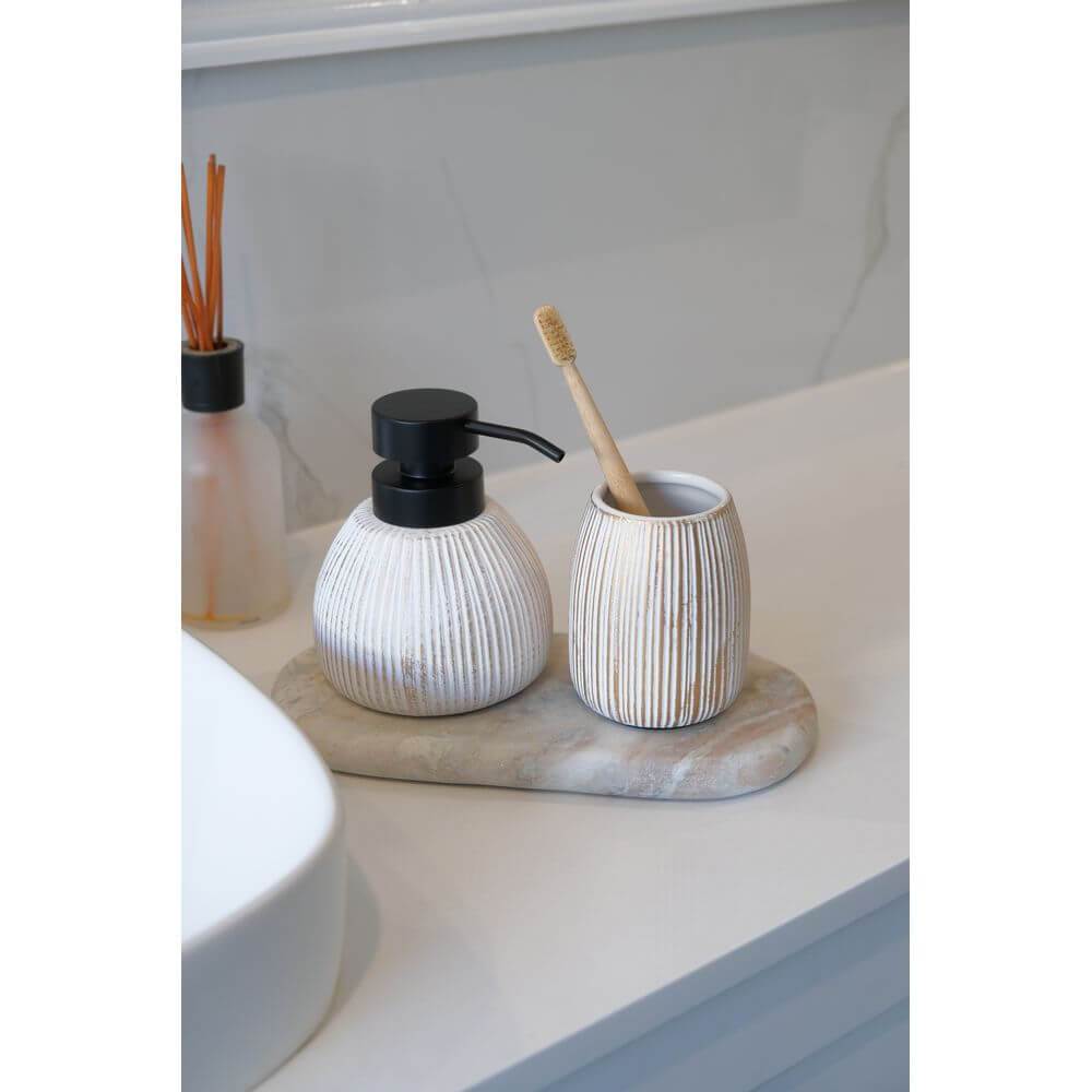 Tornano Ceramic Soap Dispenser Gold - BATHROOM - Soap Dispensers and Trays - Soko and Co