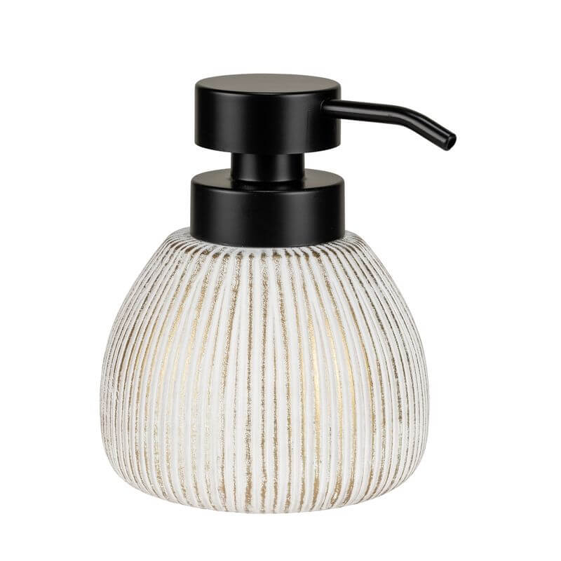 Tornano Ceramic Soap Dispenser Gold - BATHROOM - Soap Dispensers and Trays - Soko and Co