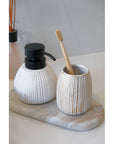 Tornano Ceramic Tumbler Gold - BATHROOM - Toothbrush Holders - Soko and Co
