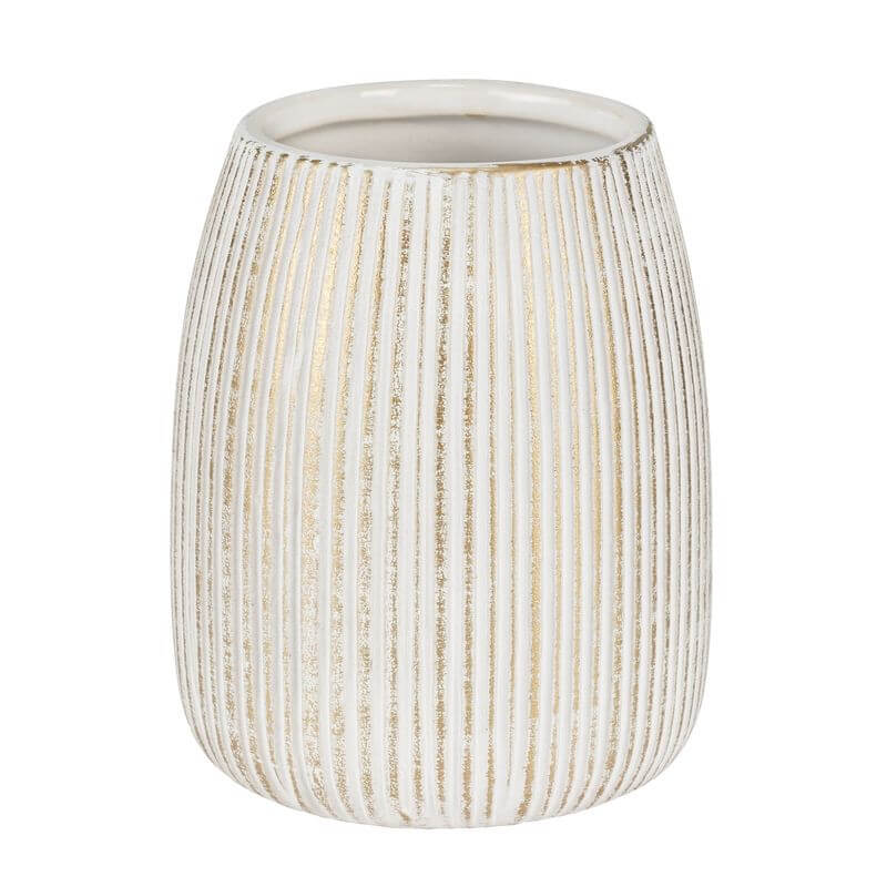 Tornano Ceramic Tumbler Gold - BATHROOM - Toothbrush Holders - Soko and Co