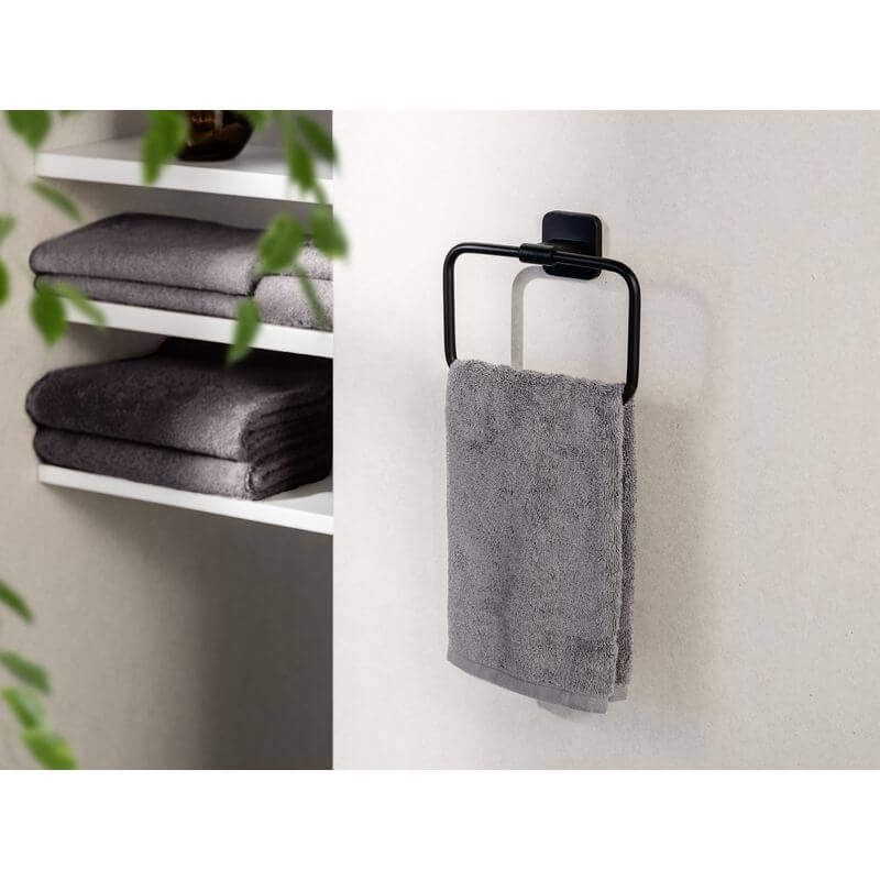 Turbo-Loc Towel Ring Black - BATHROOM - Suction - Soko and Co