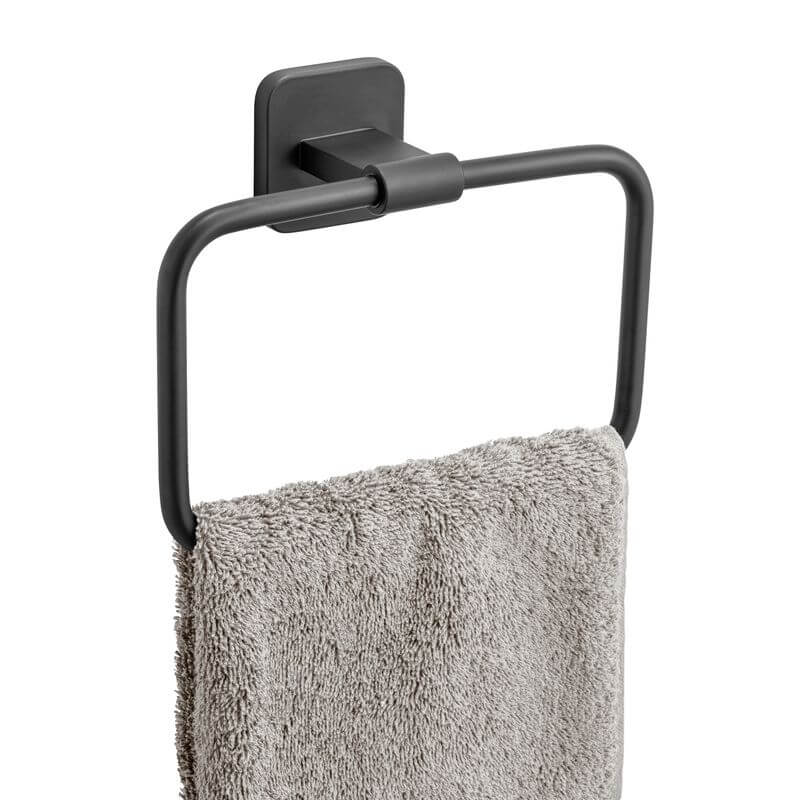 Turbo-Loc Towel Ring Black - BATHROOM - Suction - Soko and Co
