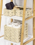 Vabriano Lidded Woven Storage Box Cream - HOME STORAGE - Baskets and Totes - Soko and Co