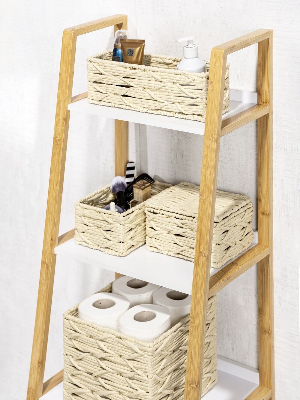 Vabriano Lidded Woven Storage Box Cream - HOME STORAGE - Baskets and Totes - Soko and Co