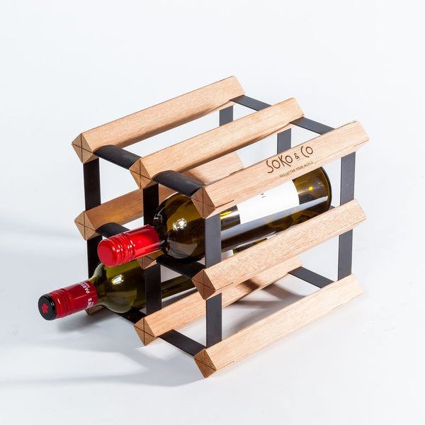 Vino Stack 4 Pocket Mahogany Wine Rack