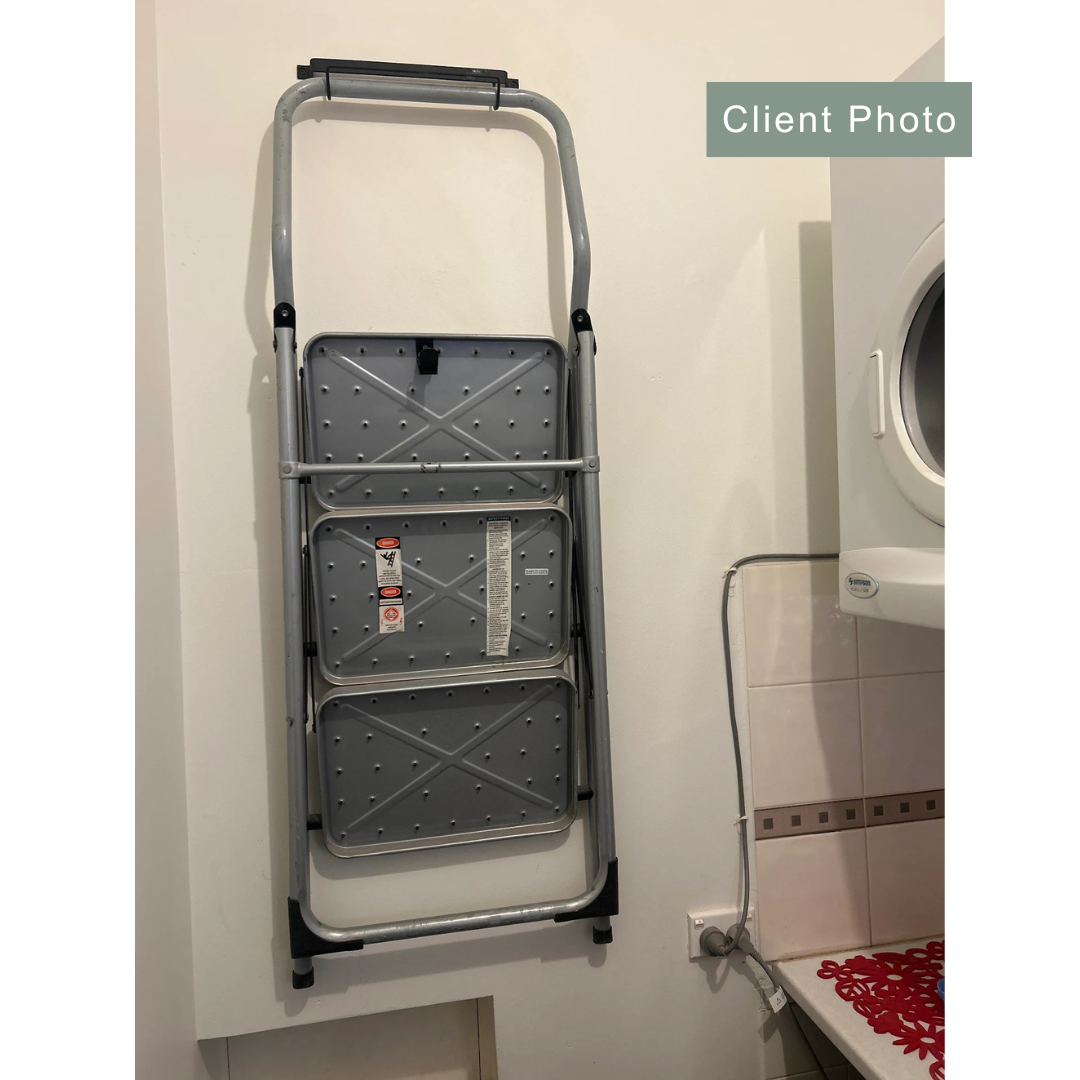 Wall Mounted Ladder Holder Black - LAUNDRY - Ladders - Soko and Co