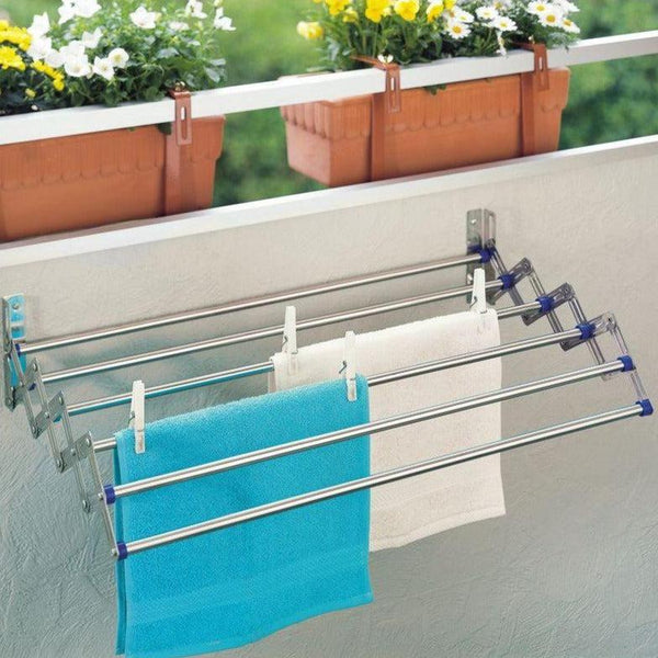 Wall Mounted Stainless Steel Concertina Clothes Airer