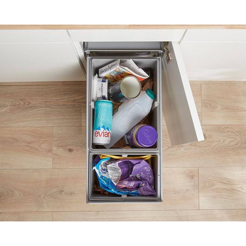 Wesco 30L Double Pull Out Cupboard Bin - KITCHEN - Bins - Soko and Co