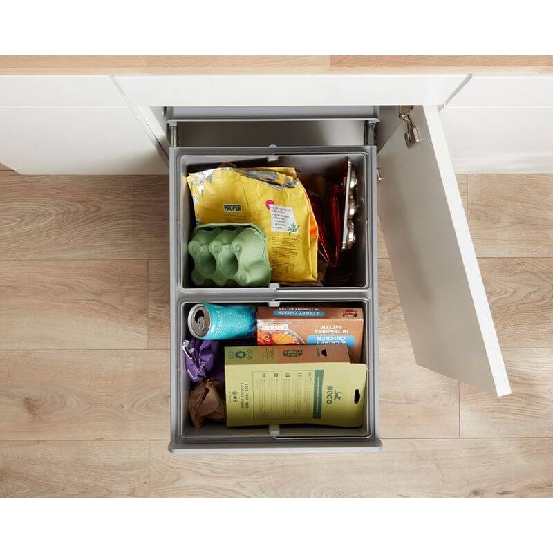 Wesco 32L Double Pull Out Cupboard Bin - KITCHEN - Bins - Soko and Co