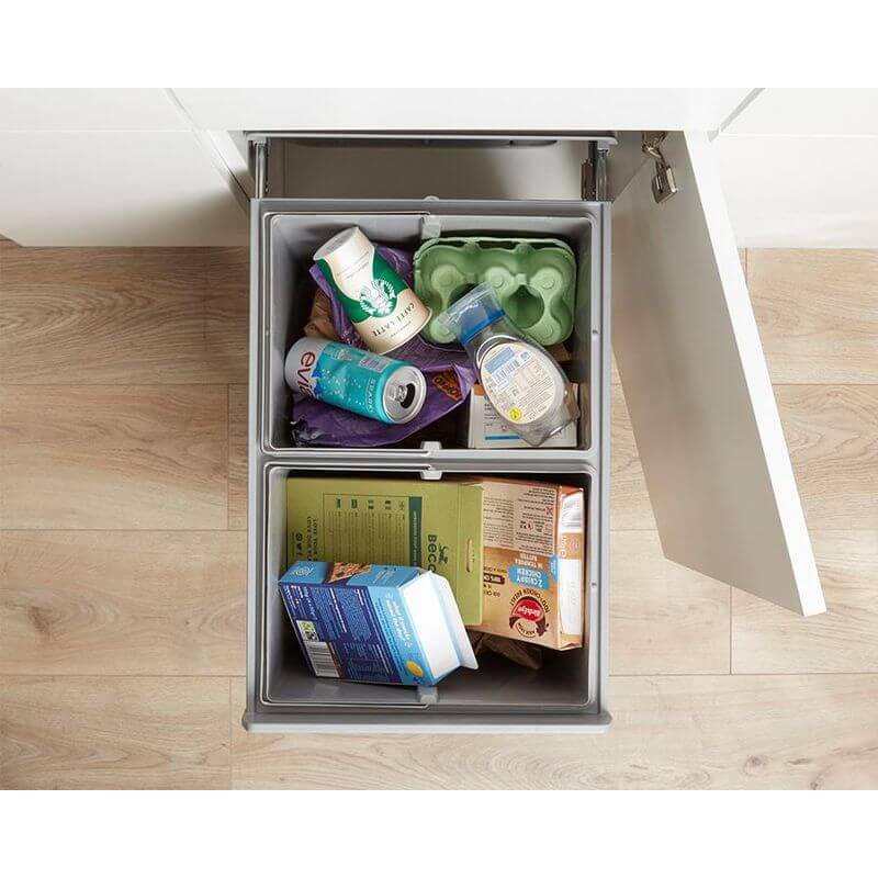 Wesco 40L Double Pull Out Cupboard Bin - KITCHEN - Bins - Soko and Co