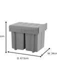 Wesco 40L Double Pull Out Cupboard Bin - KITCHEN - Bins - Soko and Co