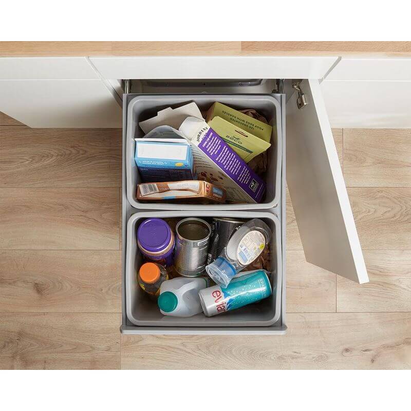 Wesco 52L Double Pull Out Cupboard Bin - KITCHEN - Bins - Soko and Co