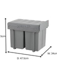 Wesco 52L Double Pull Out Cupboard Bin - KITCHEN - Bins - Soko and Co