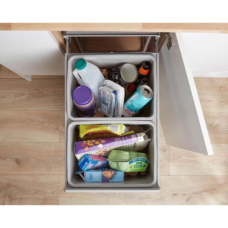 Wesco 64L Double Pull Out Cupboard Bin - KITCHEN - Bins - Soko and Co