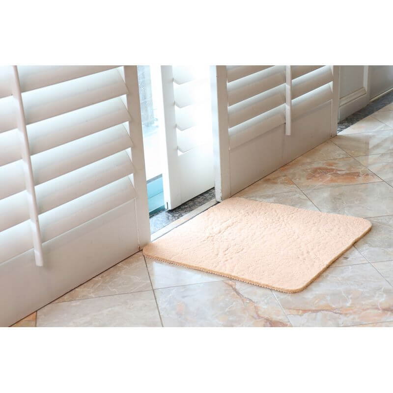 White Magic Non-slip Shower Mat Square Latte - BATHROOM - Safety - Soko and Co