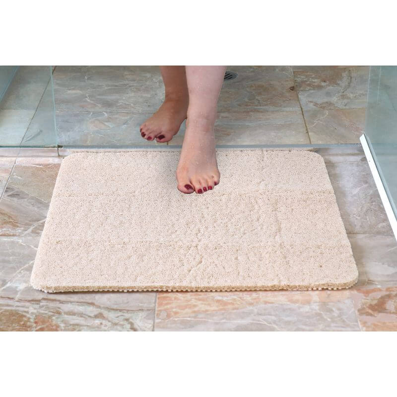 White Magic Non-slip Shower Mat Square Latte - BATHROOM - Safety - Soko and Co