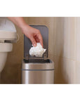 White Magic Smart Bathroom Bin Stainless Steel - BATHROOM - Bins - Soko and Co