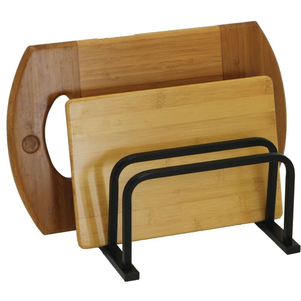 3 Section Chopping Board Holder Matte Black