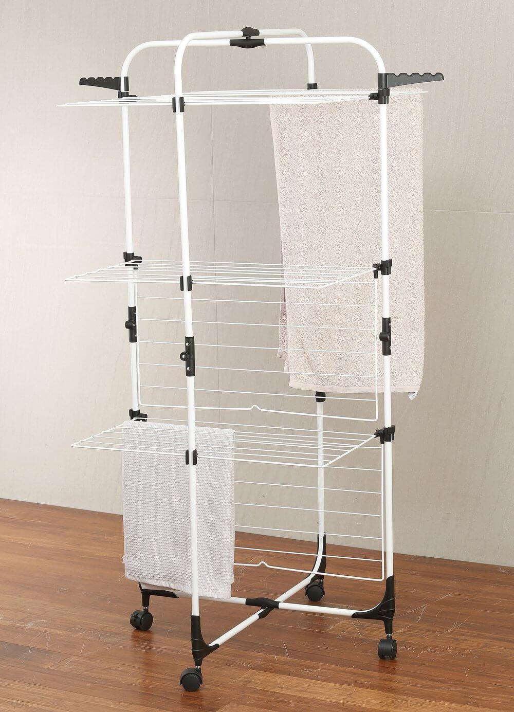 3 Tier Mini Tower Clothes Airer White - LAUNDRY - Airers - Soko and Co