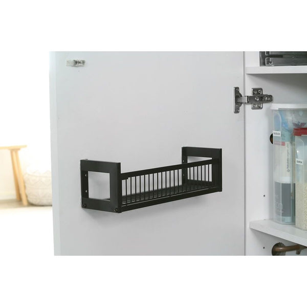 32cm Wall Mounted Spice Rack Matte Black