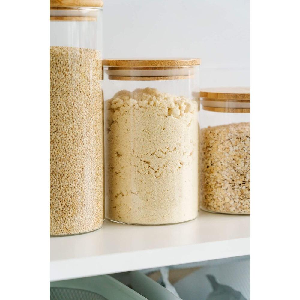 3.5L Round Glass Pantry Container with Bamboo Lid - KITCHEN - Food Containers - Soko and Co