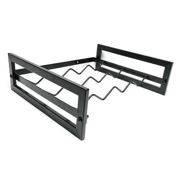 4 Bottle Slim Stackable Wine Rack Matte Black
