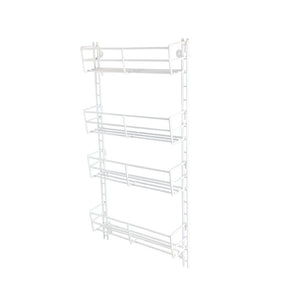 4 Tier Adjustable Wall Mounted Spice Rack White - KITCHEN - Spice Racks - Soko and Co