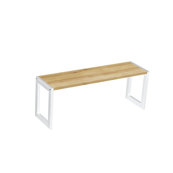 45cm Narrow Bamboo Pantry Shelf White