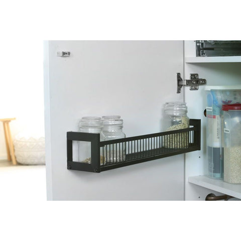 48cm Wall Mounted Spice Rack Matte Black