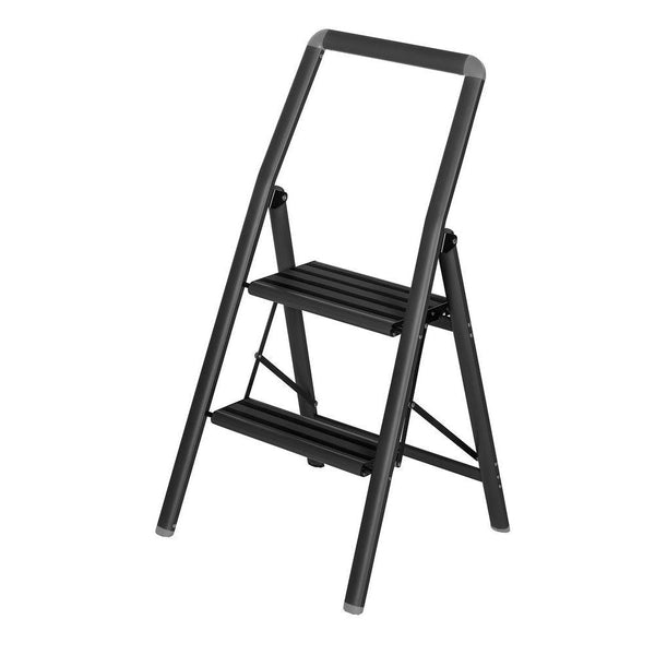 Alu Design 2 Step Compact Step Ladder Black
