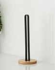 Black & Bamboo Paper Towel Holder - KITCHEN - Bench - Soko and Co