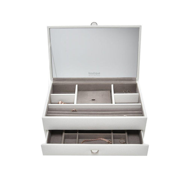 Boutique 1 Drawer Jewellery Box White